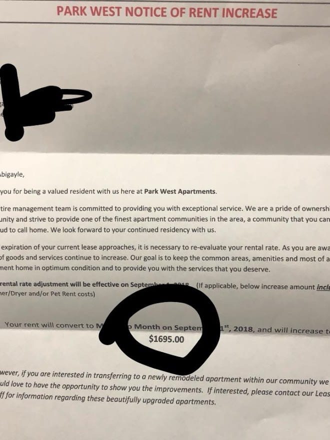 When first rent increase was 1545 to almost 1700 to 2100 in just two years? Yet my sister doesn't work and her husband pays the bills but I am a bad mother?
