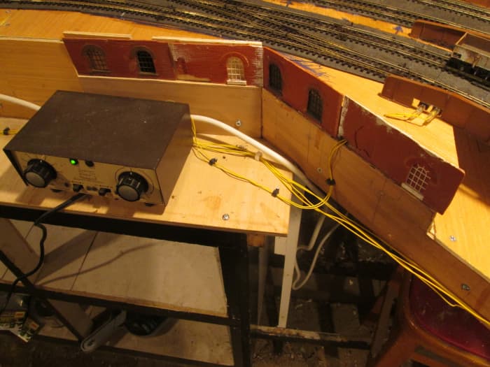 Gaugemaster Model D has been applied to the singled mineral and freight branch, controls Ainthorpe coal Depot with two access points to the Down Main side. Some disguising has been achieved. A removable cover needs to be added over the terminals