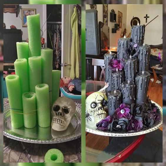 65+ Amazing DIY Dollar Store Halloween Centerpiece Ideas Holidappy