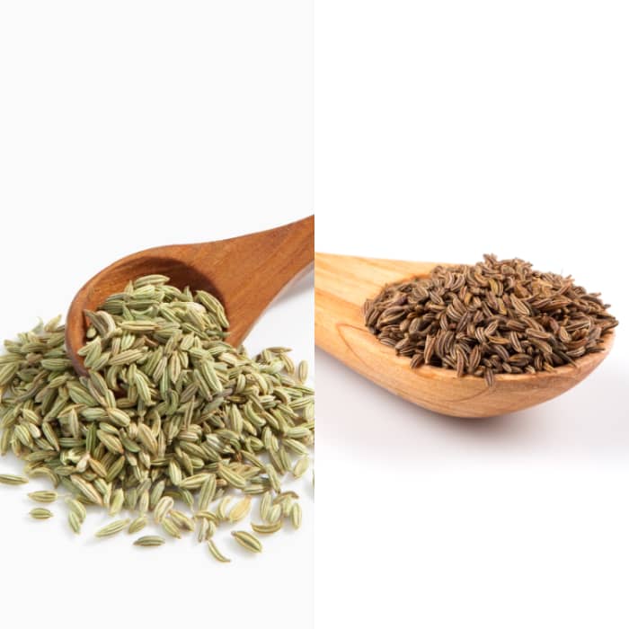 Both of these herbs are considered very good herbs Cumin for medicinal use and fennel is a great flavor enhancer in almost every dish you're preparing and if you roast the fennel, it really gives off a great fragrance when roasting, and today they bo