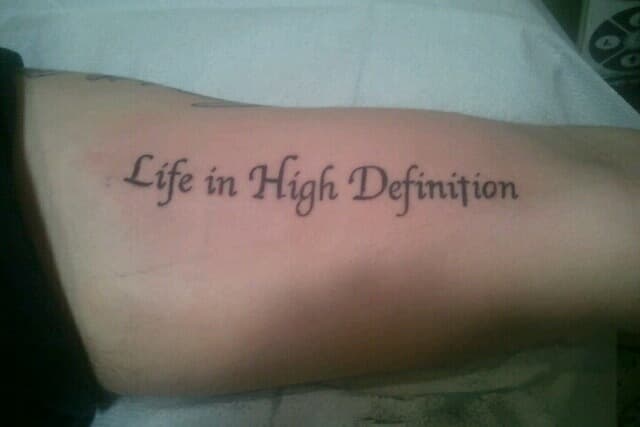 My most painful tattoo to date... inner arm and using a nine gauge needle, instead of a more traditional seven.