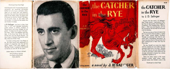 Salinger's most famous novel, "The Catcher in the Rye." With over 68,000,000 copies sold has become a modern American classic.