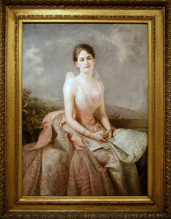 Oil on canvas painting of Juliette Gordon Low
