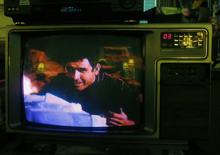Playing Fugitives in Space, Lost in Space,1968. Still working of color adjustments, she is in love with blue today. Test Playing on a VHS Tape of Lost in Space ... Sylvania Superset Television Model RXC178WA04