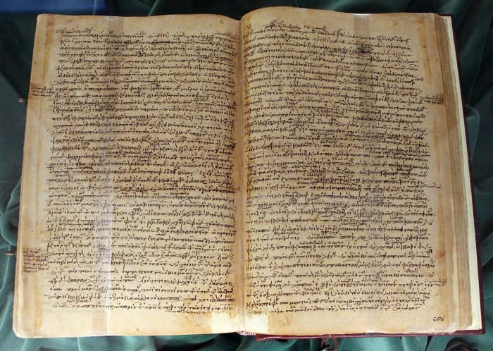 Historia animalium (History of Animals), one of Aristotle's books on biology. 12th century manuscript.
