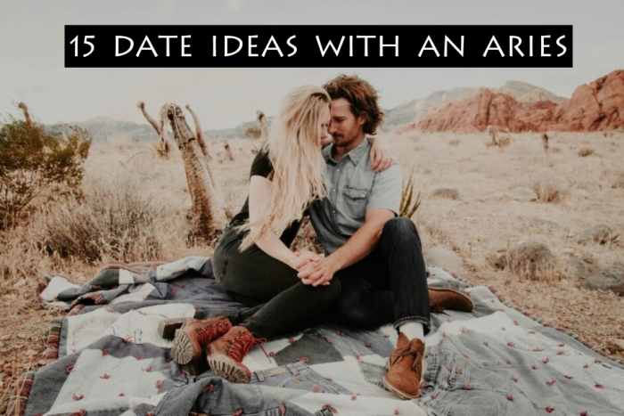Aries dates need energy, excitement, and enthusiasm. They want a passionate relationship and interactions that spark their creativity. (1) Bring them to fire. (2) Introduce them to spicy foods. (3) Add cardio into your date. (4) Be spontaneous.