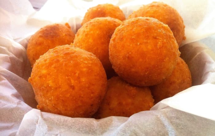In 1959, cheese balls—a puffed corn snack that is coated with either cheese or a cheese-flavored powder—were all the rage. (By the way, Planters Cheese Balls were not introduced until 1981.)