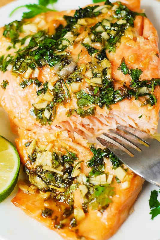 Cilantro lime honey garlic salmon