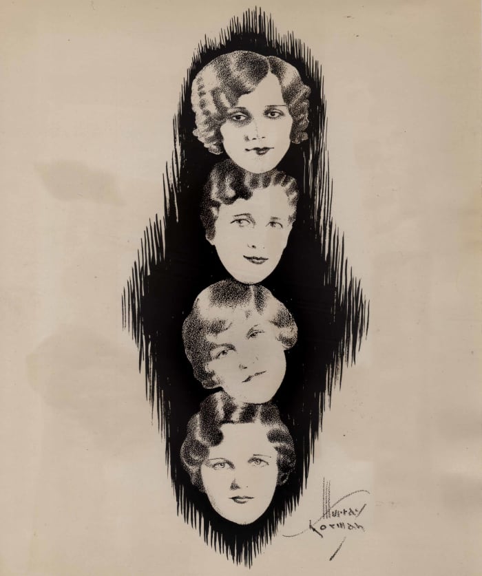 One of the images the Frohne sisters commissioned in the 1920s to publicize themselves (Murray Korman artist). Purchased on eBay.