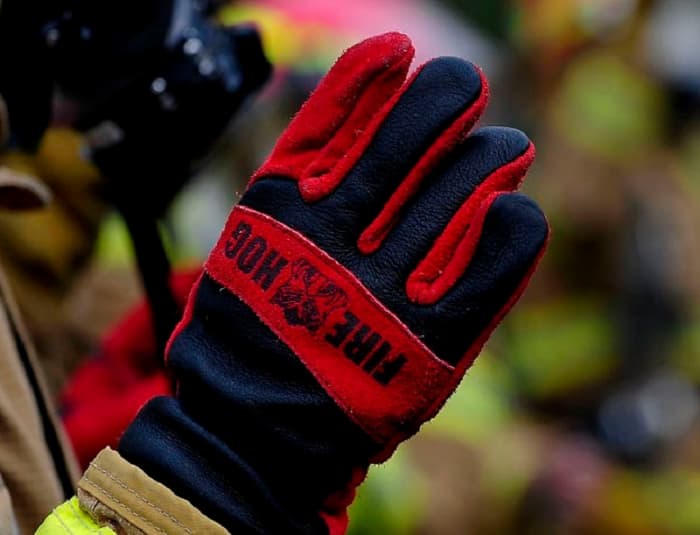 Leather gloves like these are fireproof and heat resistant. They protect your hands and forearms from burns.