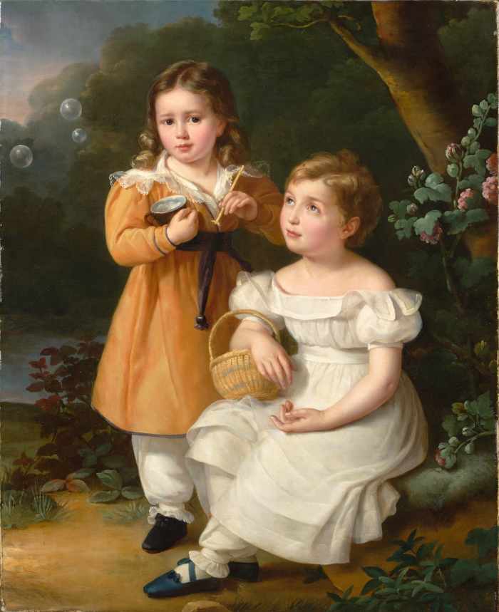 Painting of children circa 1827