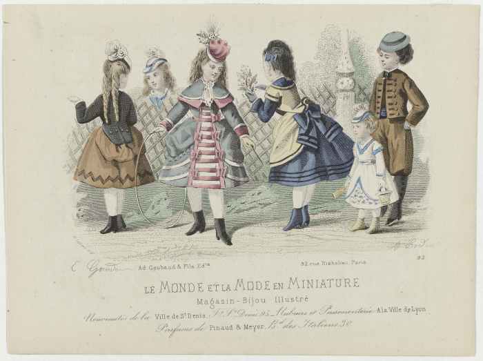Children's fashion plate circa 1873