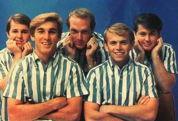 The Beach Boys in the 1960s: (l to r) Carl Wilson, Dennis Wilson, Mike Love, Al Jardine, and Brian Wilson.