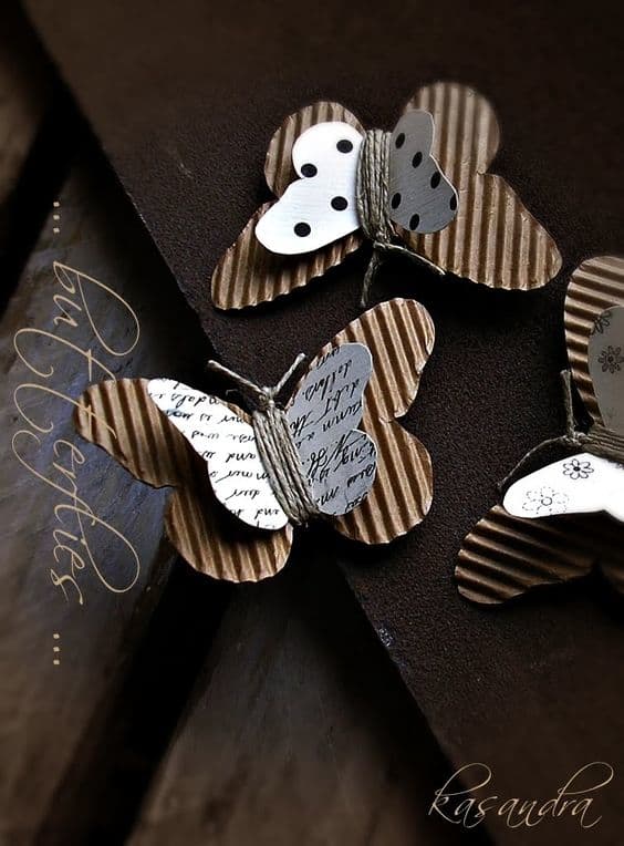 You can create delightful embellishments using corrugated cardboard. Consider creating whole pages with it too.
