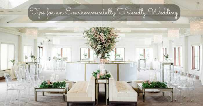 A wedding can still be grand and environmentally friendly. Consider what you're buying carefully and do research. You can always raise your standards.