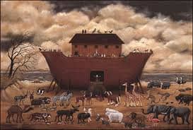 Noah Ark artistic picture. Perhaps something like this really happened, otherwise this story could not have been told. But today there are reasons to believe that the flood was vast but not to the extend that would cover all the world.