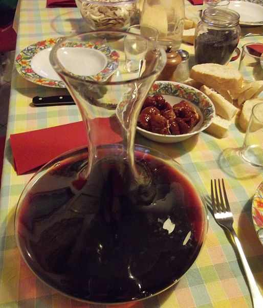 Enjoy your decanted wine!