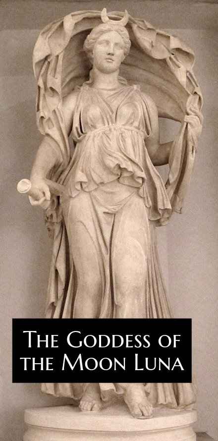 The Goddess of the moon in Rome was Luna. We use the word lunar today to talk about items related to the moon.