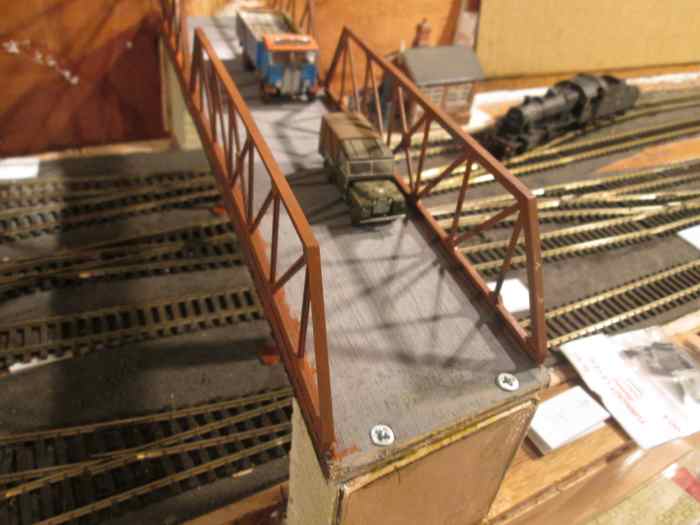 The bridge so far (24/4/21). Road to be 'surfaced' with fine wet&dry mid-grey sandpaper