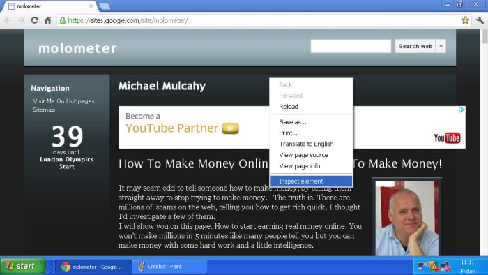Right-click anywhere on your screen and select "Inspect Element." This will open the Java console.