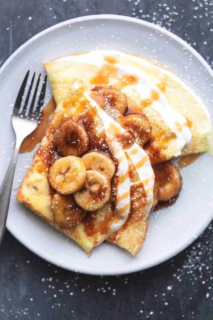 Banana crêpes
