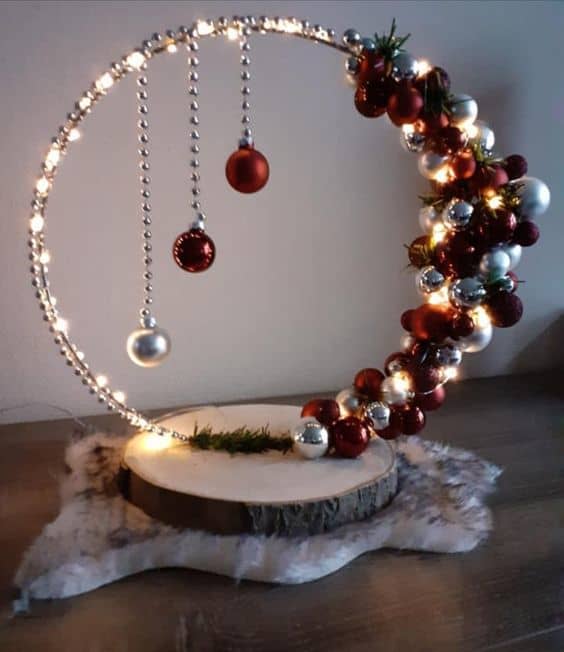 50+ DIY Christmas Hula Hoop Decoration Ideas to Make Your Home Sparkle ...