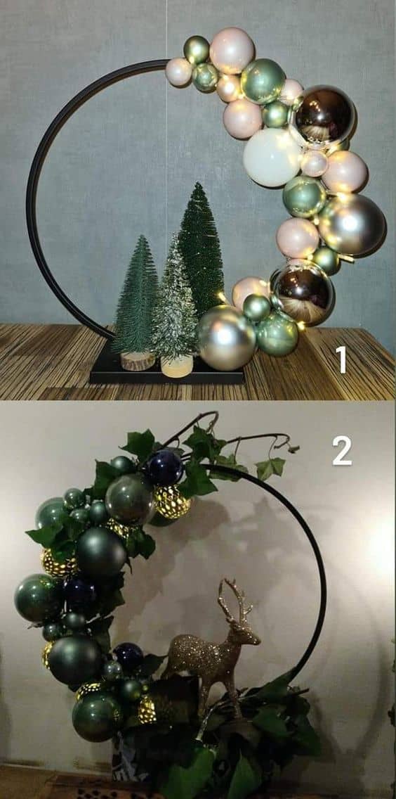 50+ DIY Christmas Hula Hoop Decoration Ideas to Make Your Home Sparkle