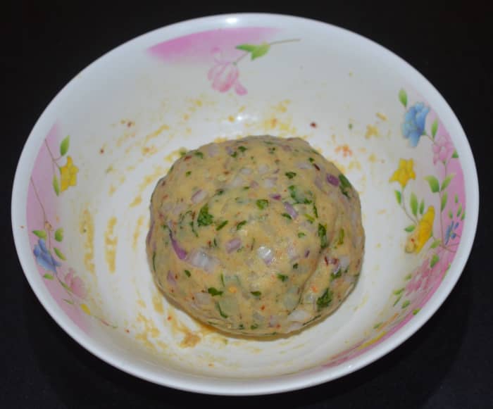 However, if you find the dough dry, sprinkle a few drops of water while forming the dough.