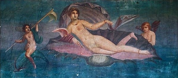 Figure 4: Apelles, Venus Rising from the Sea. 1st Century CE. Fresco, Unknown dimensions. Reproduced from: House of Venus. https://www.thecollector.com/apelles-antiquity-painter/.