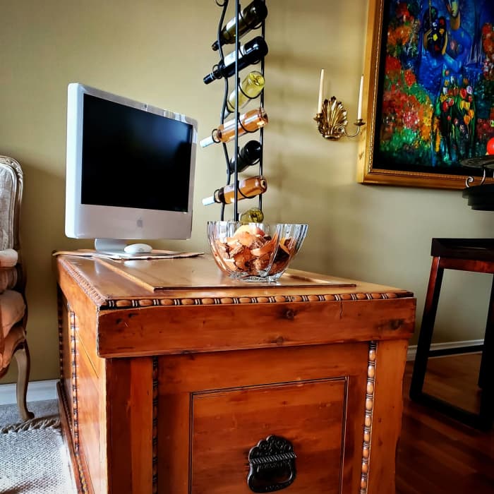 The Inside Factor. A chest is versatile choice and offers an enormous amount of storage. Note the wine rack boasting incredible vertical factor?