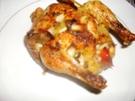 Recipe for How to Make a Delicious Cornish Hens Dinner (food photo: cornish hen with peanut