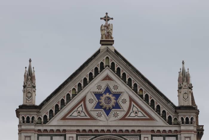 The Star of David is the symbol of Judaism. It signifies Yahweh, the Jewish God. It is usually used as a decoration in Jewish sacred buildings.