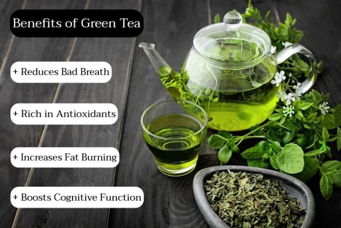 Drink green tea before a long walk or before a big test. Green tea helps boost cognitive activity. It's also great to drink if you want to manage your weight.