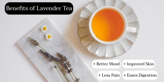 Lavender tea is another tea that's great for relaxation. Drink a hot cup of lavender while you take a bath. The soapy texture of the tea might bother some people; others might find it works with berries.