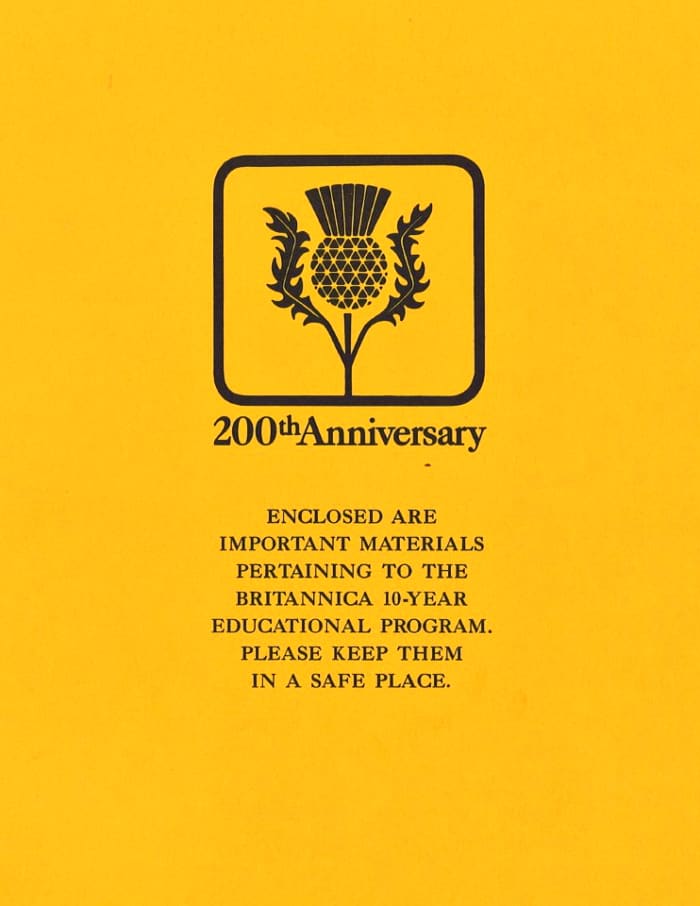 It was believed that Britannica was your key to the world's knowledge, and that by acquiring the Encyclopedias your family would have a much brighter future in the world, children would have better grades, and adults' would be more knowledgeable.