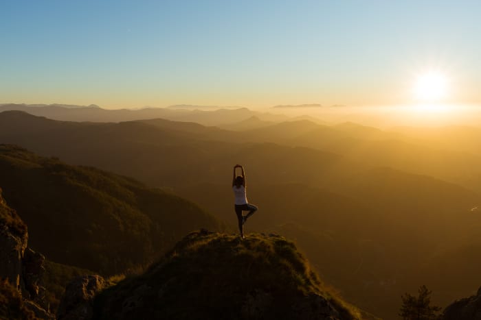 Yoga is a great form of exercise to build core strength and balance.