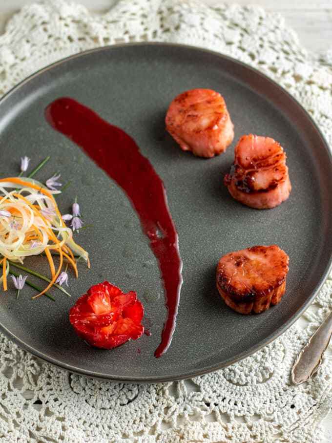 Strawberry Infused Sea Scallops