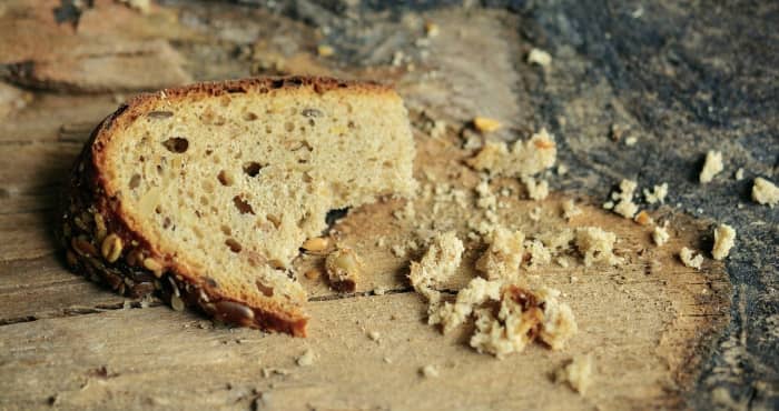 Food crumbs get crushed to the extent that tiny particles get lifted up into the air and land on surfaces.