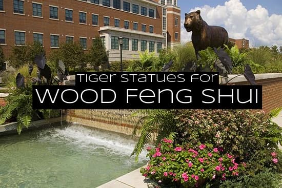 Add statues of tigers and rabbits into a garden for wood feng shui. Tigers and rabbits are considered the guardians of spring.