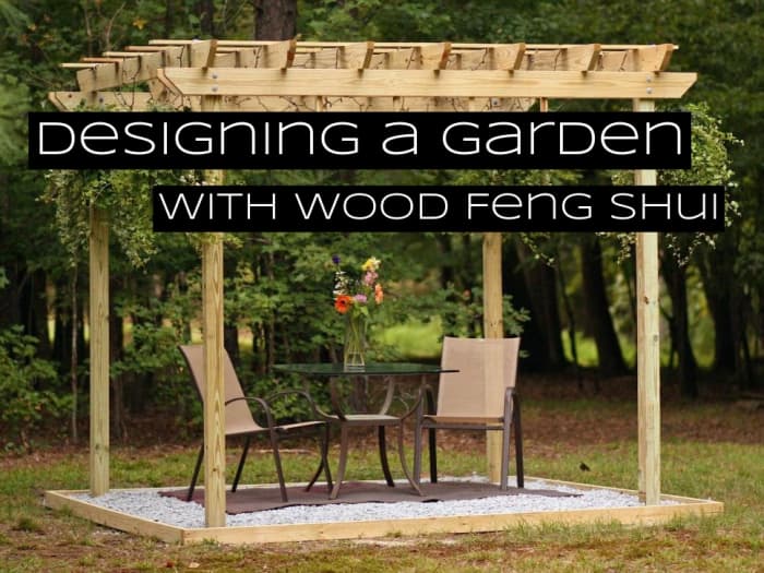 The wood element is empowered with the color green and columns. Trellises and pergolas are perfect in sections dedicated to wood.