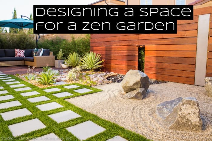If you have a yard, you can create your own zen garden. You'll want a flat space in your yard, lots of rocks, and white gravel.