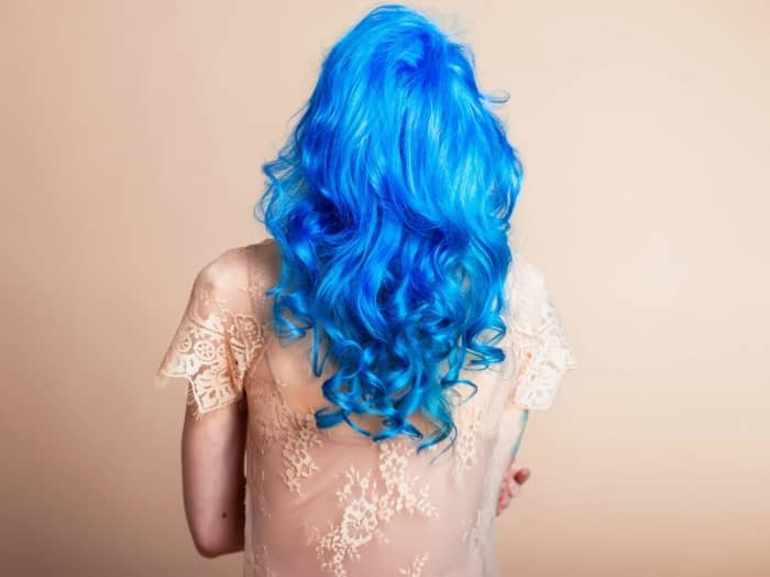 dye blue hair pink