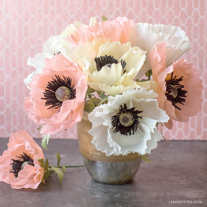 Make sure to use good quality crepe paper in your flowers. You will find that you get a better quality flower with better quality crepe paper