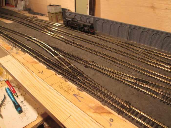Seen from the opposite direction toward the through running l ines and banker's siding.