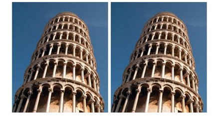 The leaning tower of Pisa on the right seems to lean more towards the right. But the truth is -- both the images are identical!