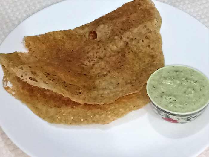 Instant oats dosas are crisp and delicious
