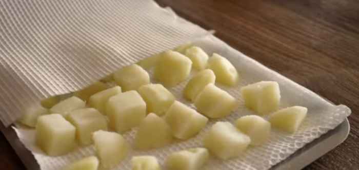 Step 4: Remove excess moisture with paper towels.