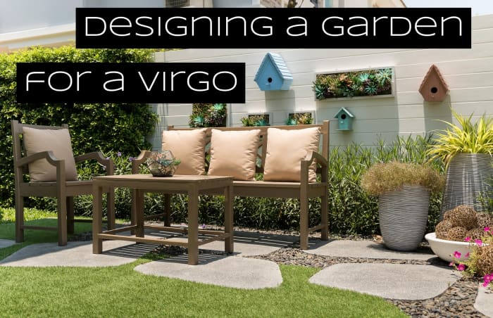 A Virgo garden should be simple, clean, and well suited for thinking. Virgo gardens are based off basic principles, muted colors, easy-to-maintain plants, and level spaces. Virgo isn't about tricky designs or big displays.