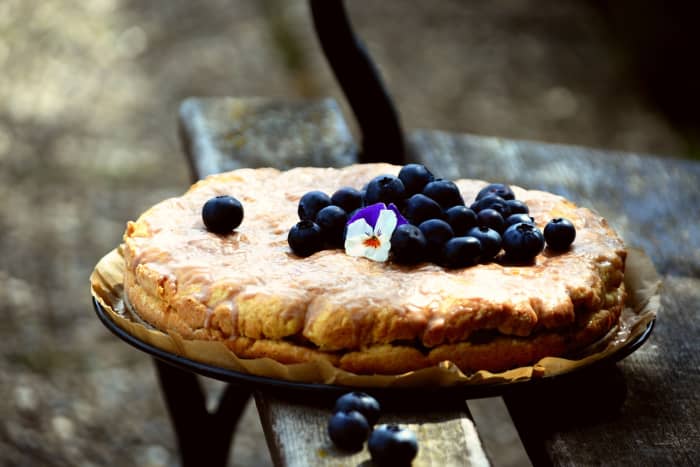 Bake blueberry pie fresh from your garden.