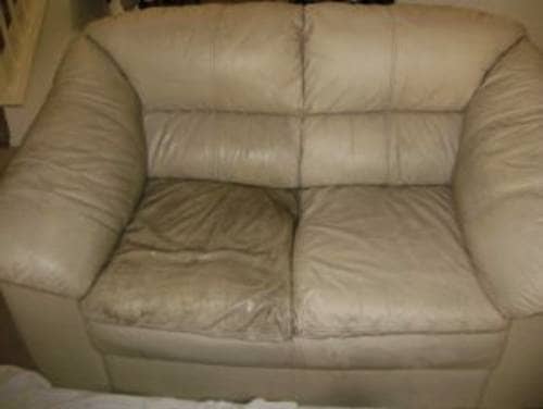 You can purchase DIY leather cleaners and conditioners or if it's extremely dirty contact a local leather cleaning company.